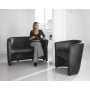 MODRLO1 Single leather faced tub chair